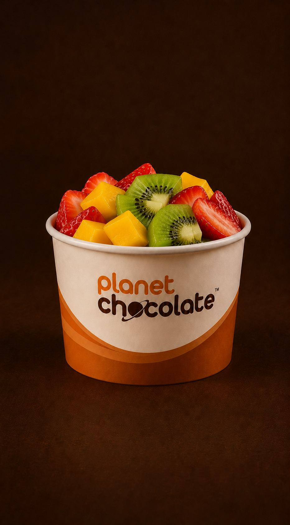 Pote Planet Chocolate com frutas