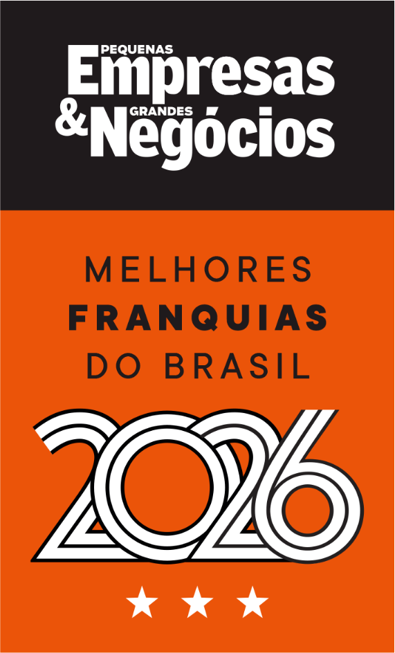 Selo Melhores Franquias do Brasil 2026 da Pequenas Empresas & Grandes Negócios