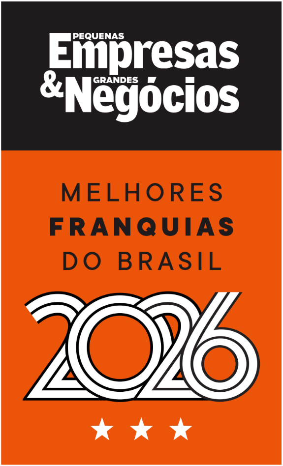 Selo Melhores Franquias do Brasil 2026 da Pequenas Empresas & Grandes Negócios